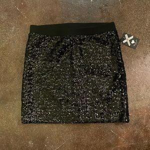 Glittery/ sequins mini skirt, lined